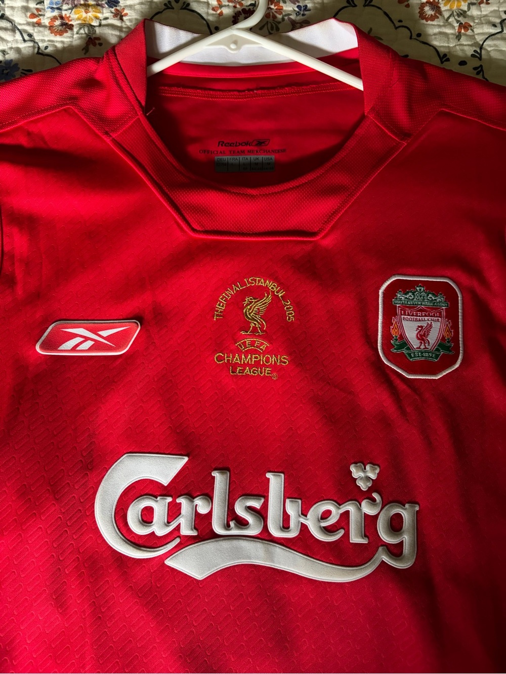 Reebok Liverpool Red Men's Short Sleeve Football Jersey - Picture 2 of 6